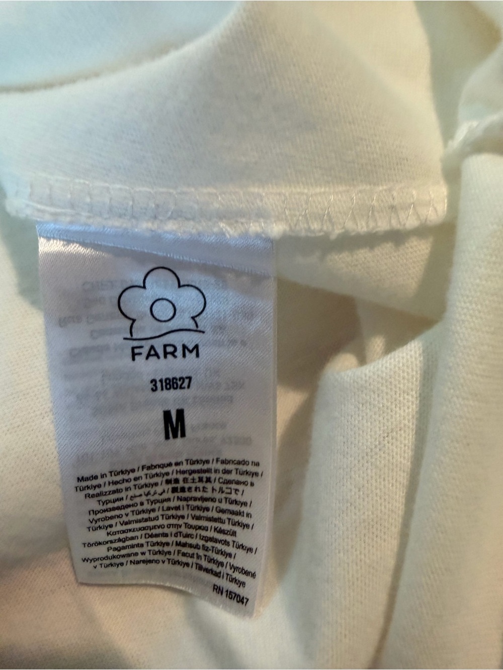 FARM Rio White Tiered Maxi Dress with Green Botanical Print - Picture 7 of 8